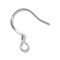 JewelrySupply French Hook Wire Flat with Spring Silver Plated (10-Pcs)
